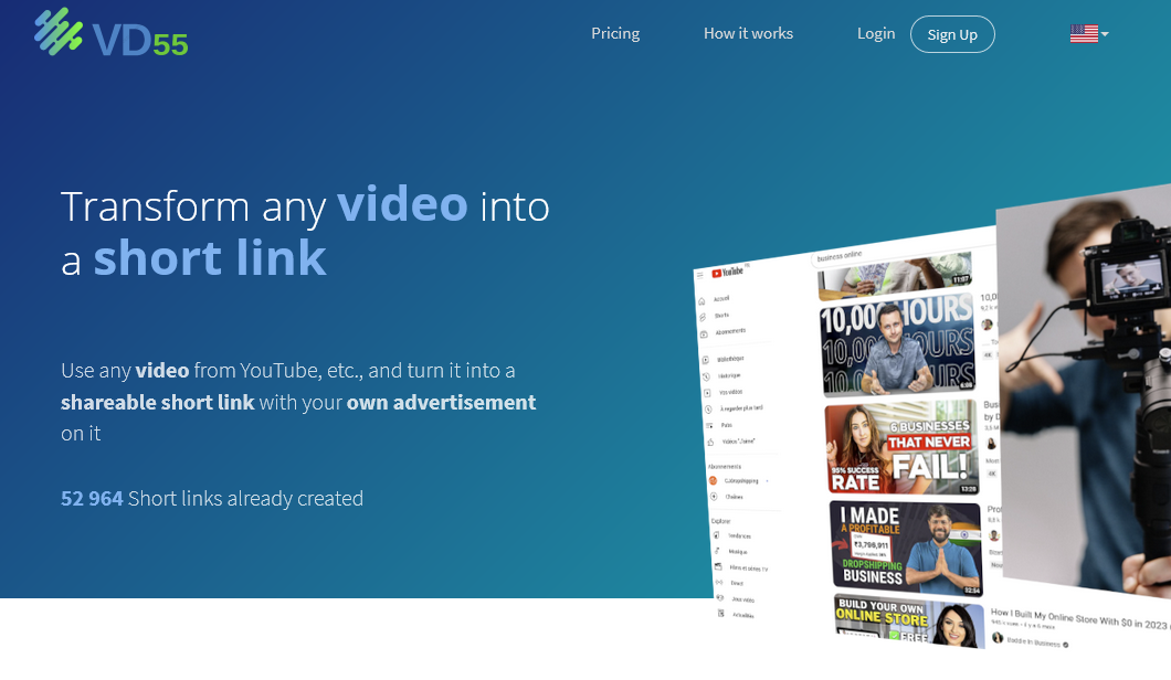 Vd55.com - Maak een video met video -korte links media 2