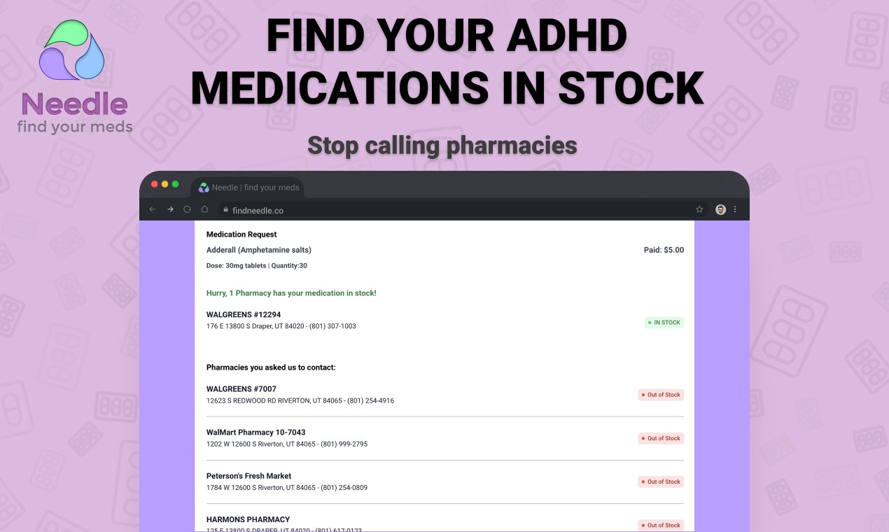 바늘 - adderall, vyvanse, ritalin 및 기타 의약품을 재고를 찾으십시오. 미디어 2
