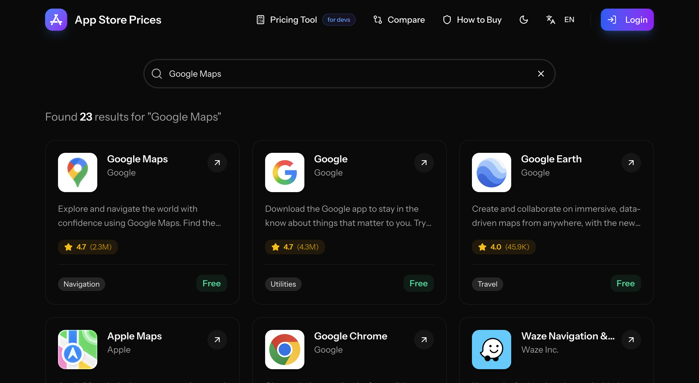 AppPriceLens.com gallery image