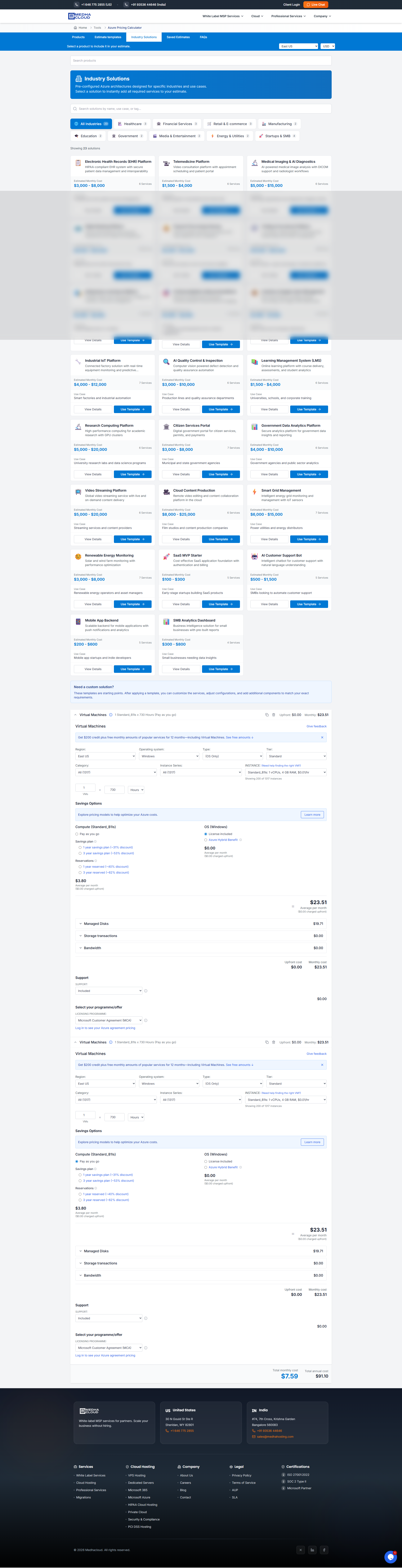 Azure Pricing Calculator by Medha Cloud gallery image