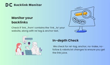 Illustrazione del Monitor dei Backlink in azione, evidenziando la sua capacità di accelerare l&rsquo;indicizzazione dei backlink su Google.