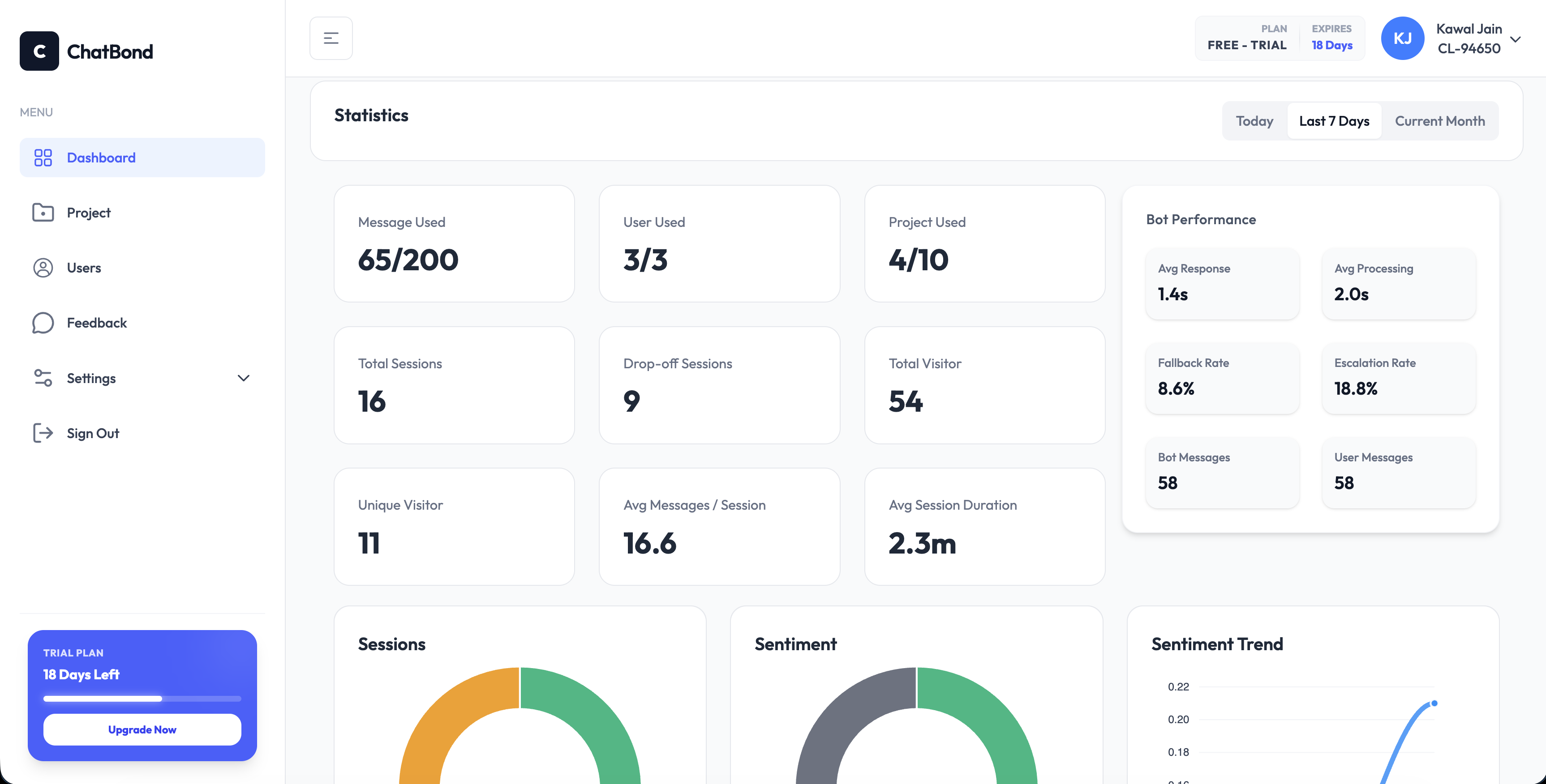 Chatbond - Screenshot 2 showing product features and functionality