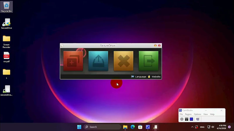 SecureDrive screenshot 1 (video preview)