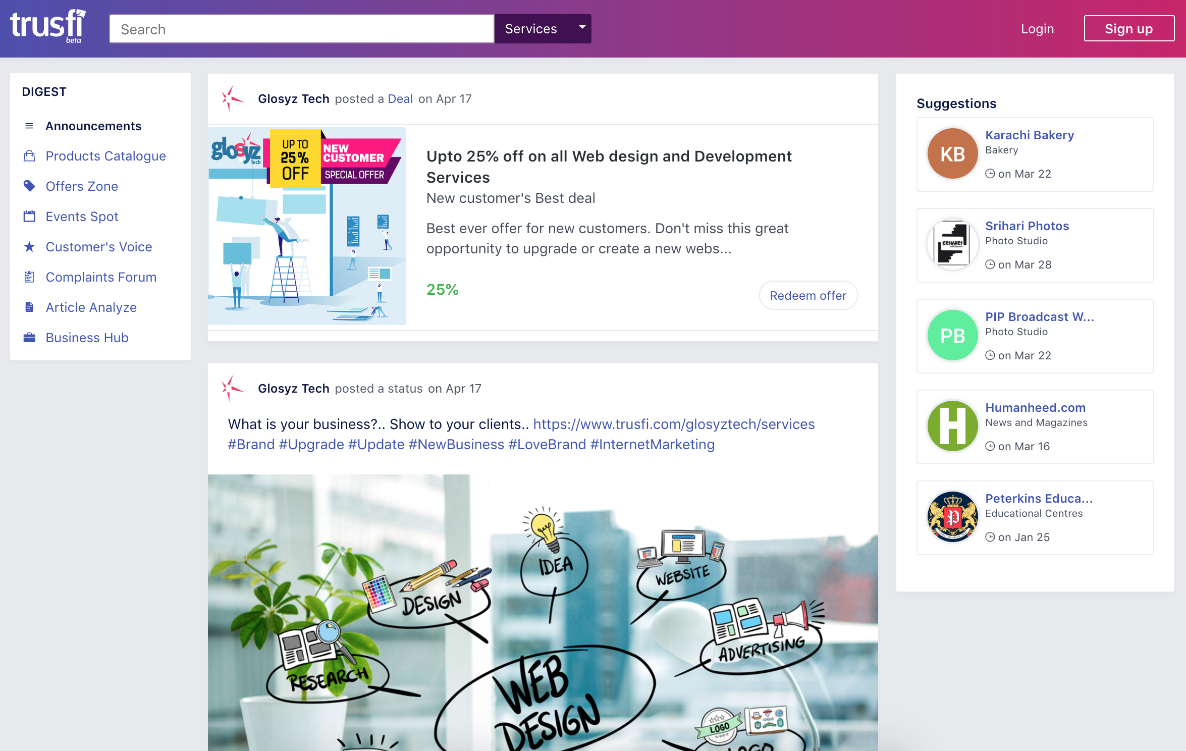 Trusfi: Social Listing with Essential CRM gallery image
