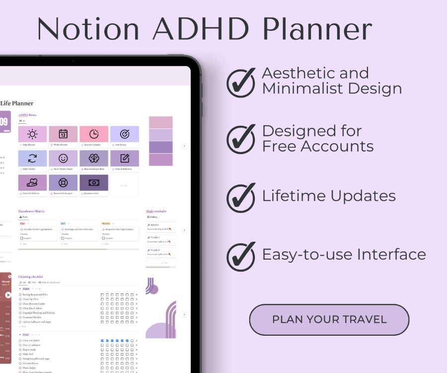 Notion TDAH Life Planner media 1