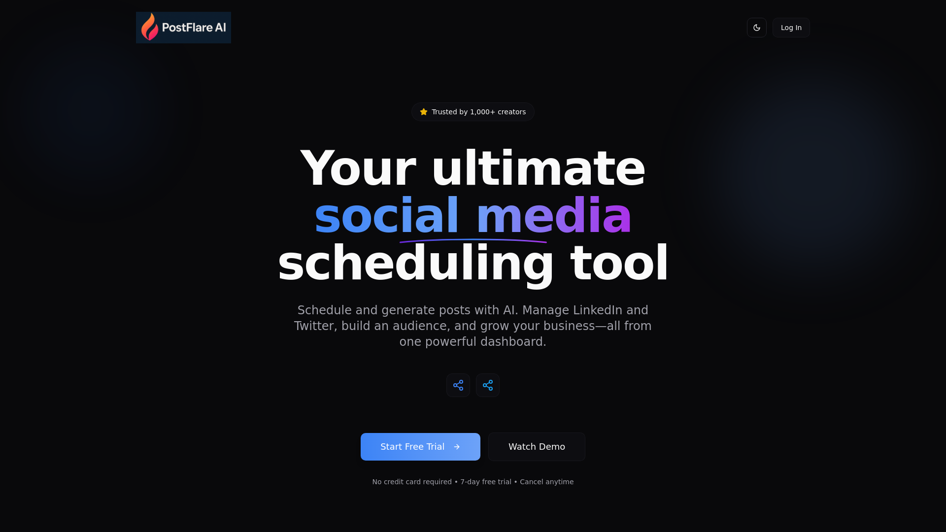 Postflare AI - Main screenshot showing features and interface