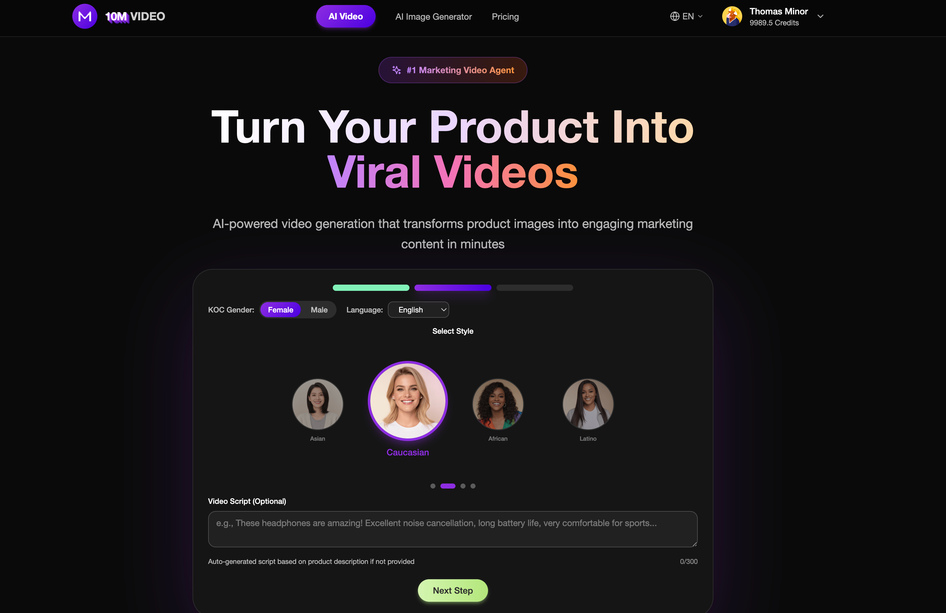 10m.video Turn images into viral videos  - Screenshot 3 showing product features and functionality