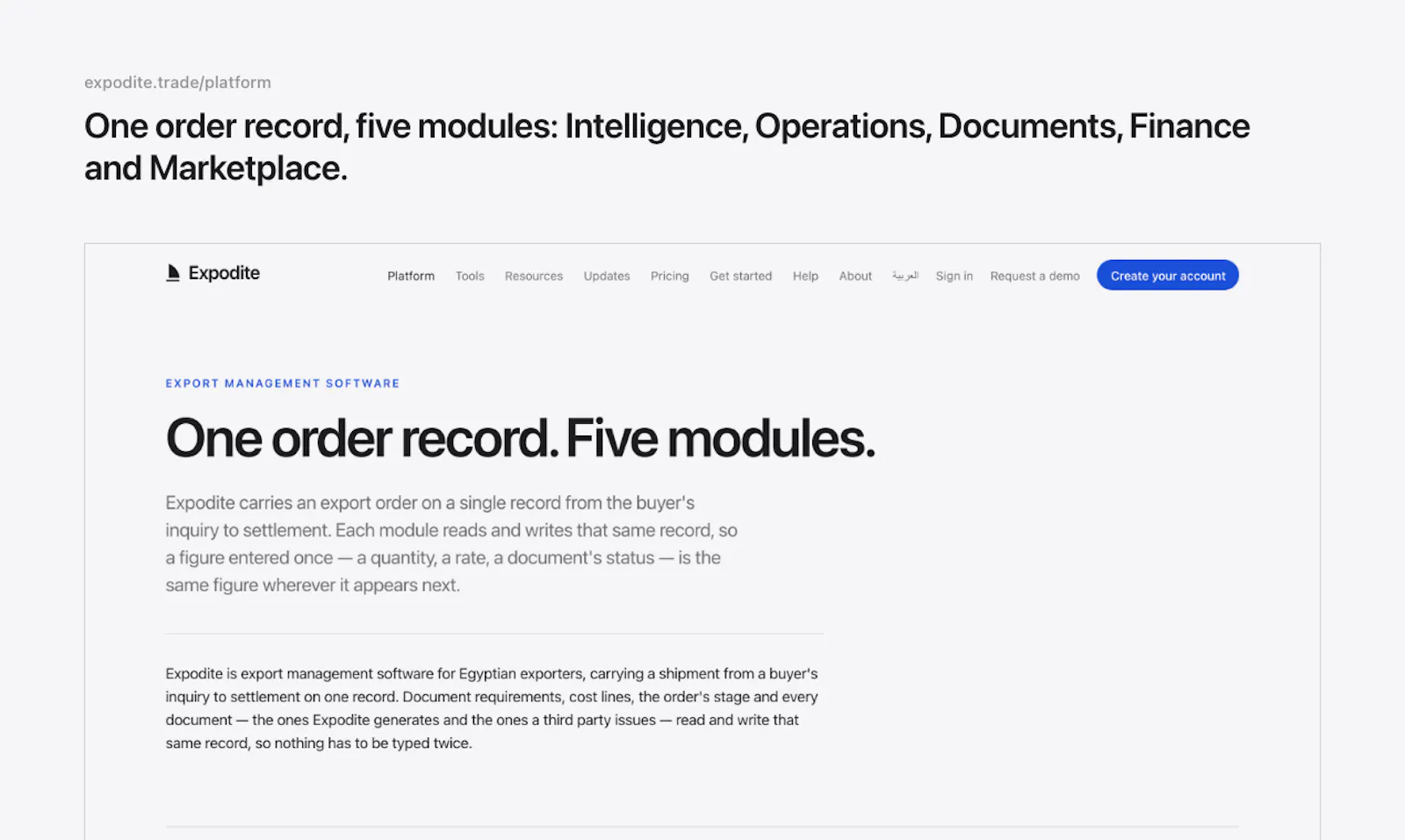 Expodite screenshot 2