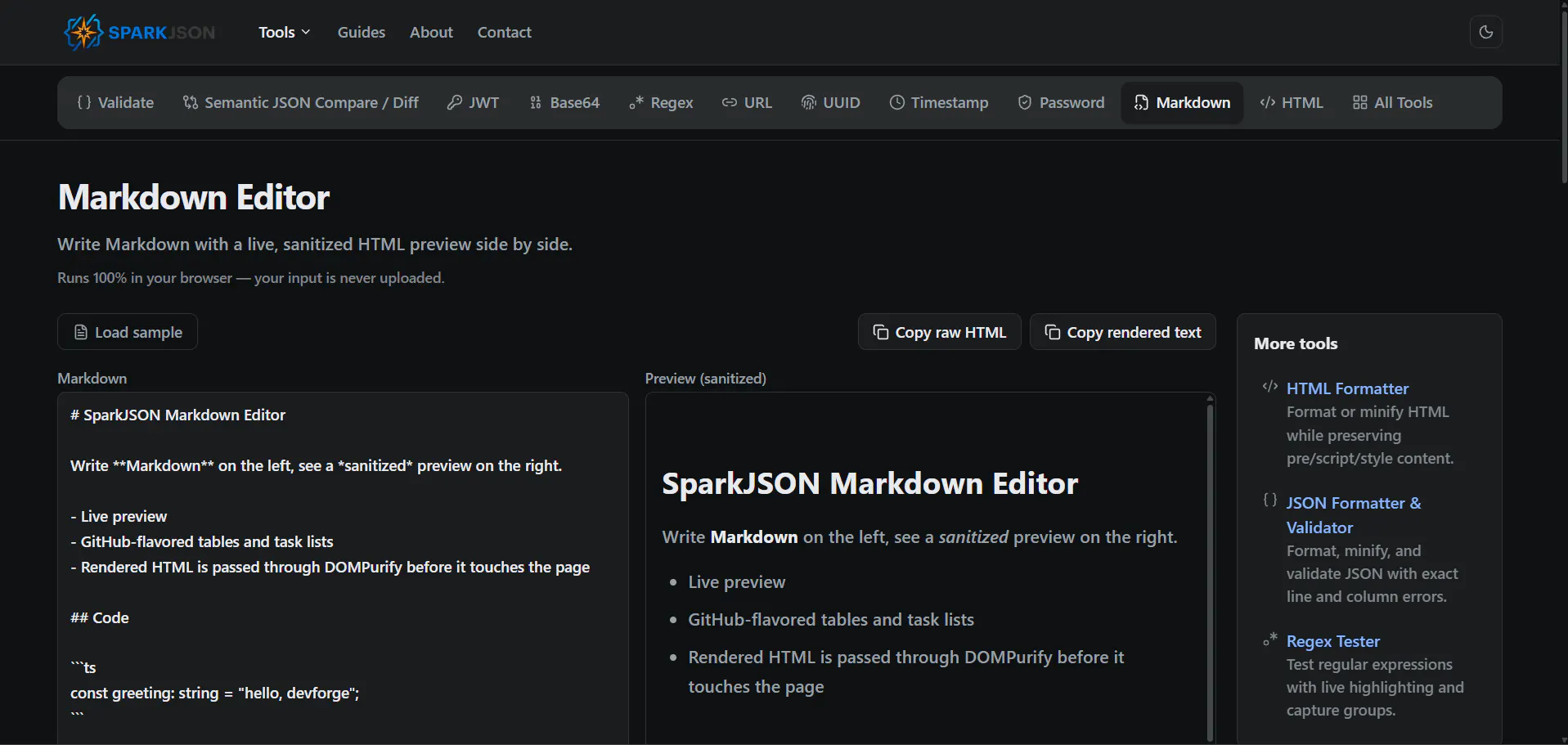 SparkJSON gallery image
