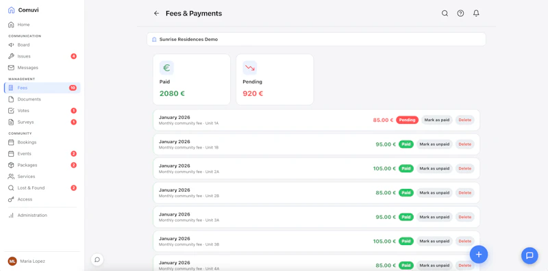 Comuvi — Community living, organized  screenshot 6