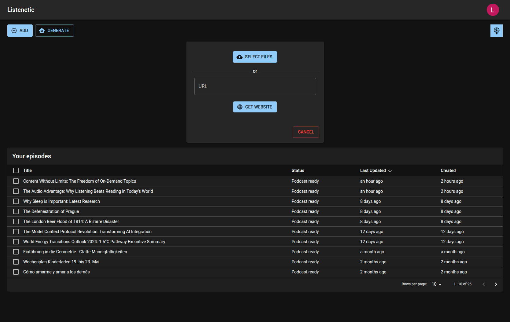 Listenetic gallery image