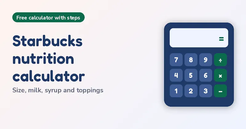 Starbucks Calorie Calculator screenshot 1