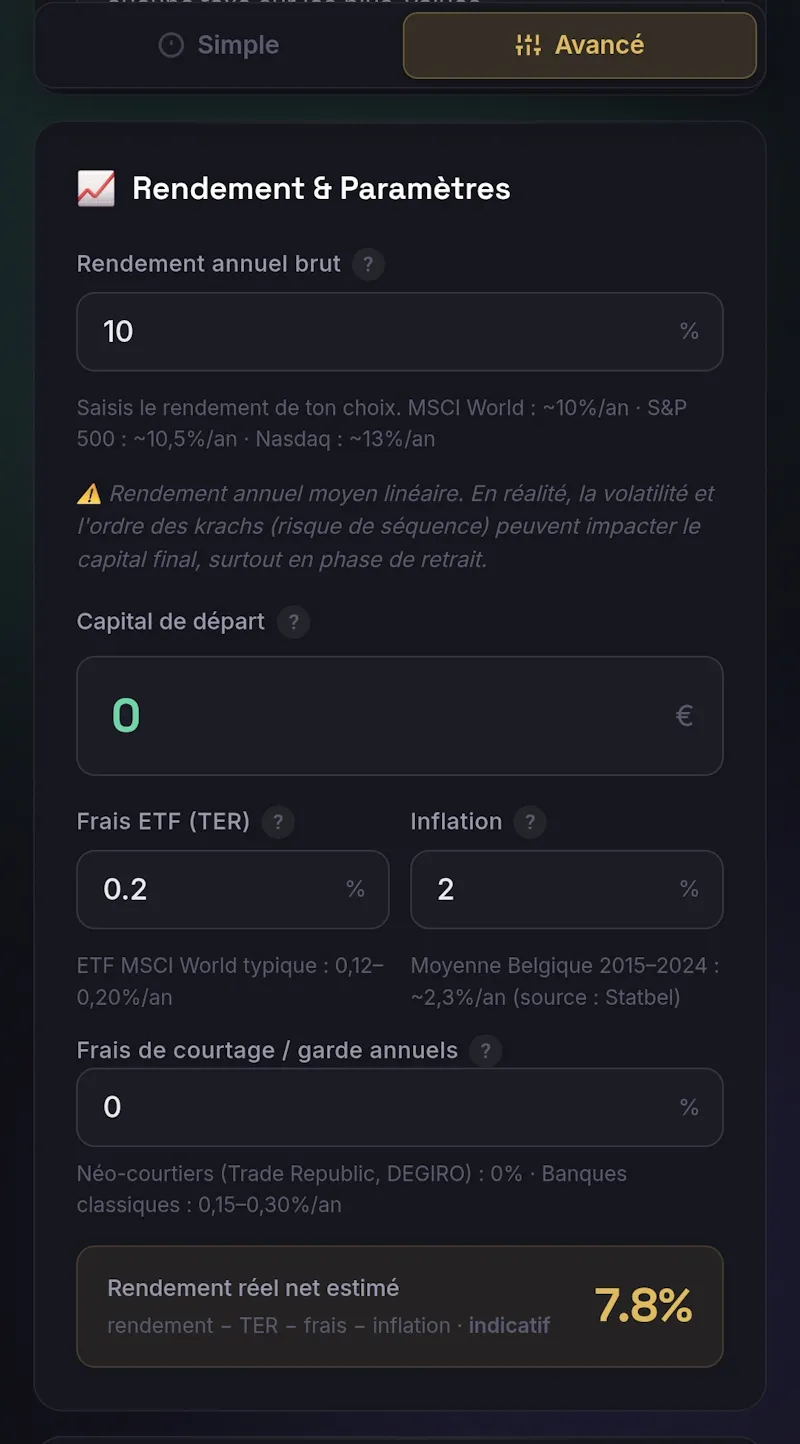 Simulateur etf screenshot 5