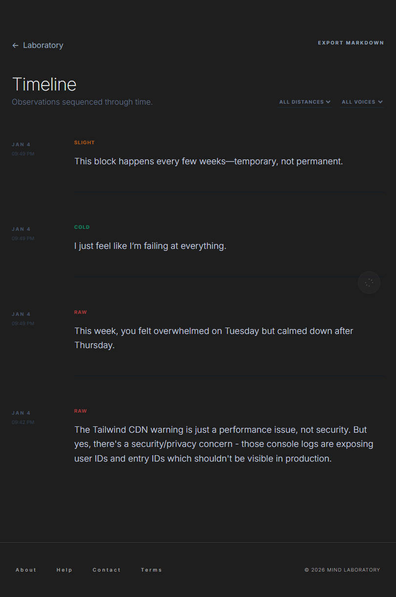 Mind Laboratory - Screenshot 5 showing product features and functionality