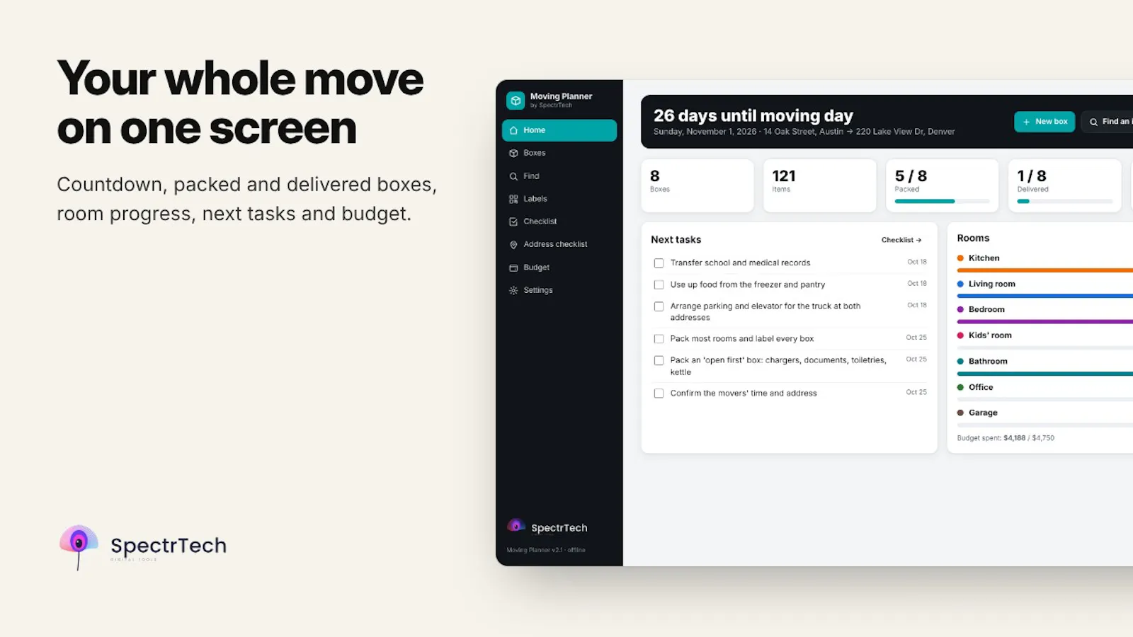 Moving Planner with QR Box Labels screenshot 6
