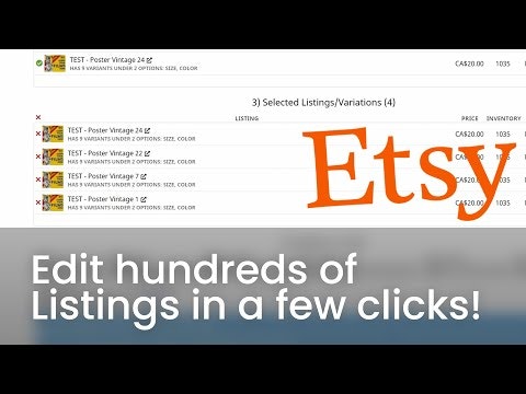 startuptile Bulk Listing Editor for Etsy-Edit your Etsy listings and variations in bulk save time