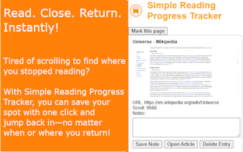 Simple Reading Progress Tracker gallery image
