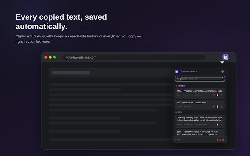 Clipboard Diary screenshot 1