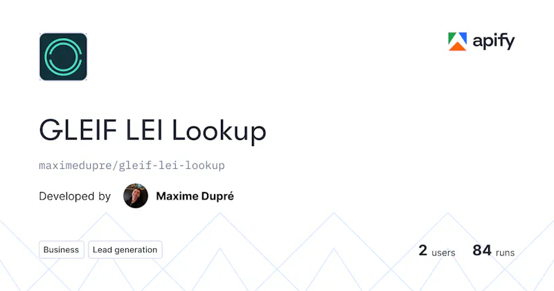 GLEIF LEI Lookup screenshot 1
