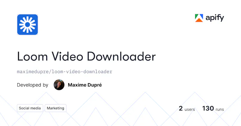 Loom Video Downloader screenshot 1