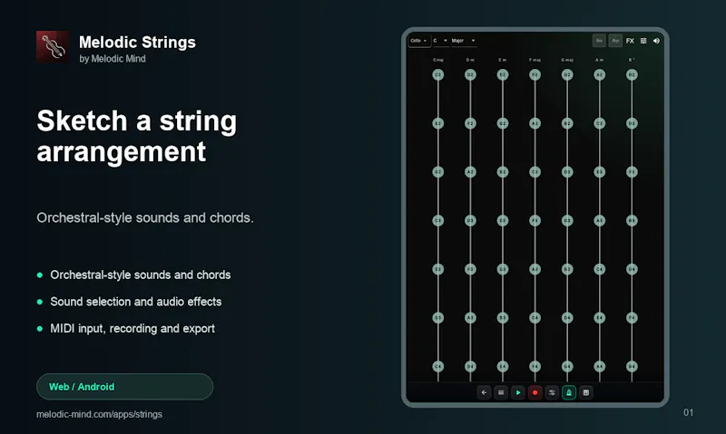 Melodic Strings screenshot 1