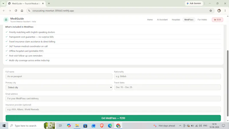 MediGuide — Tourist Medical Assistant screenshot 4