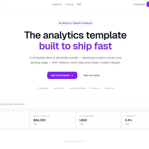 Insightly - SaaS Complete UI Template