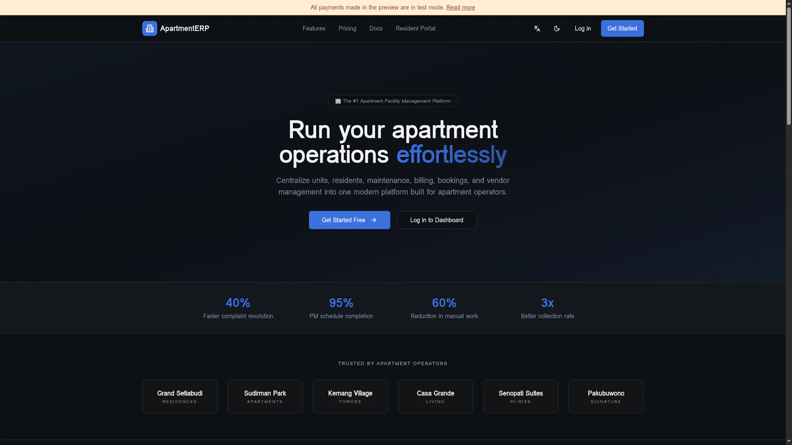 ApartmentERP - Facility Mgmt Platform screenshot 1