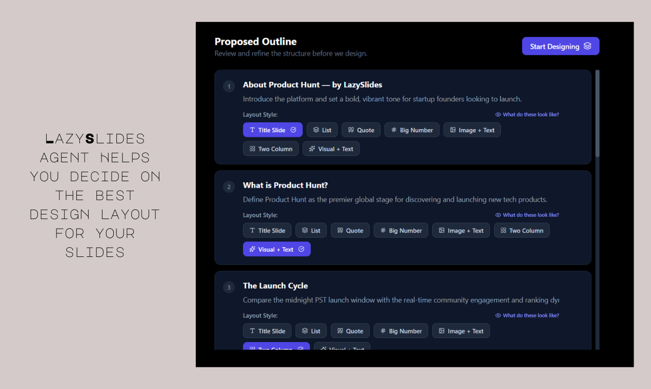 LazySlides - Screenshot 3 showing product features and functionality