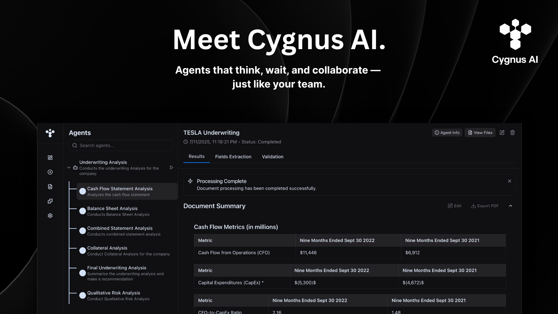 Cygnus AI - Main screenshot showing features and interface