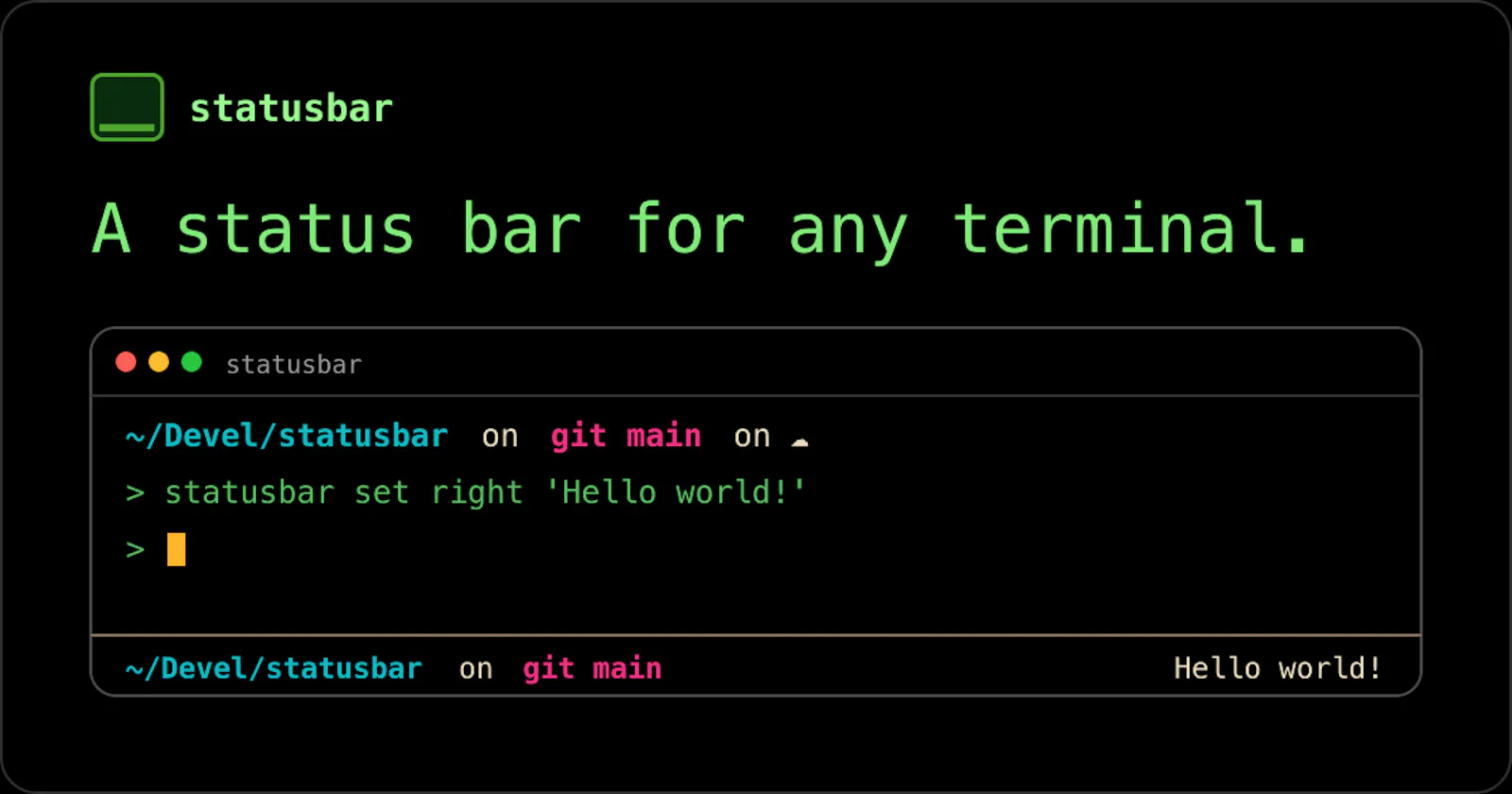 statusbar screenshot 2