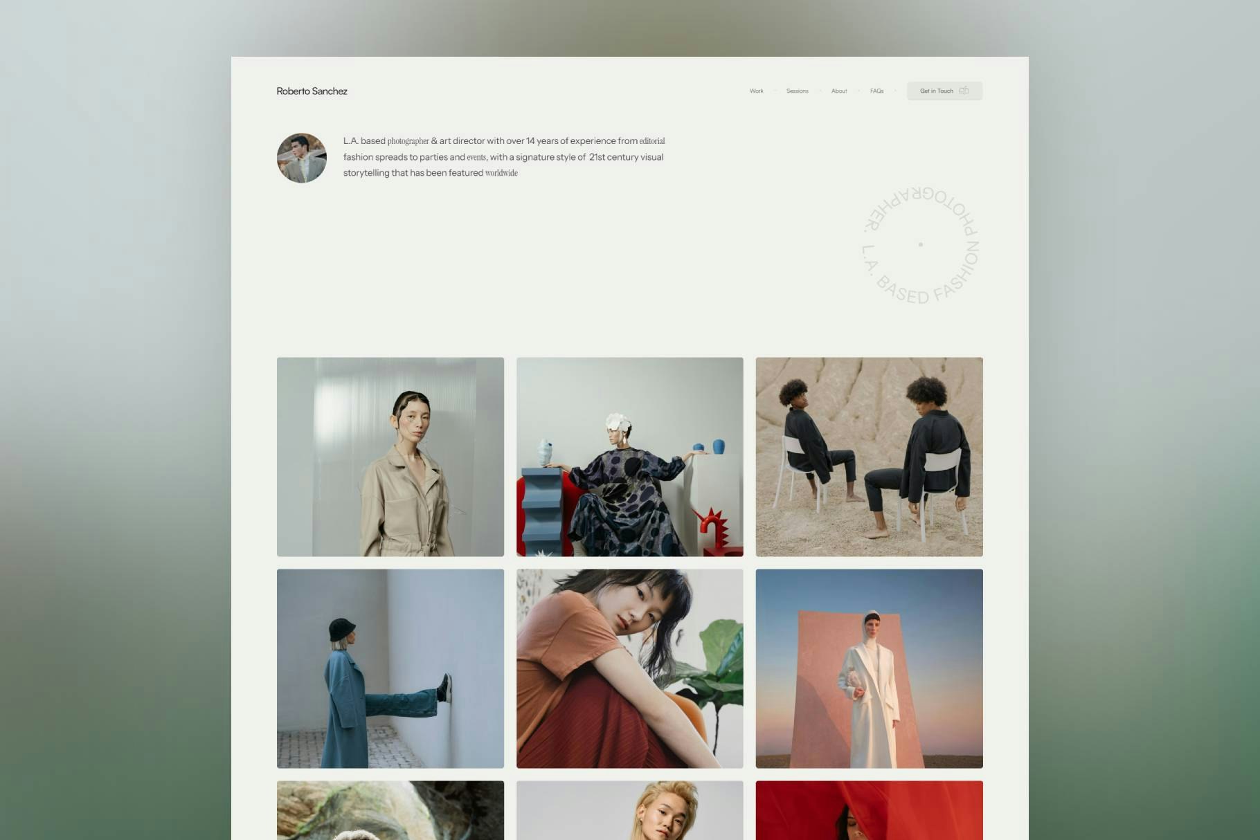 Unghie - modello di portfolio Framer