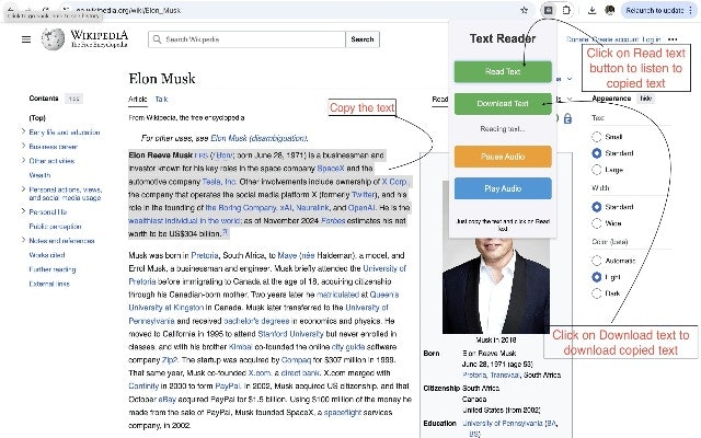 Leitor de texto media 2