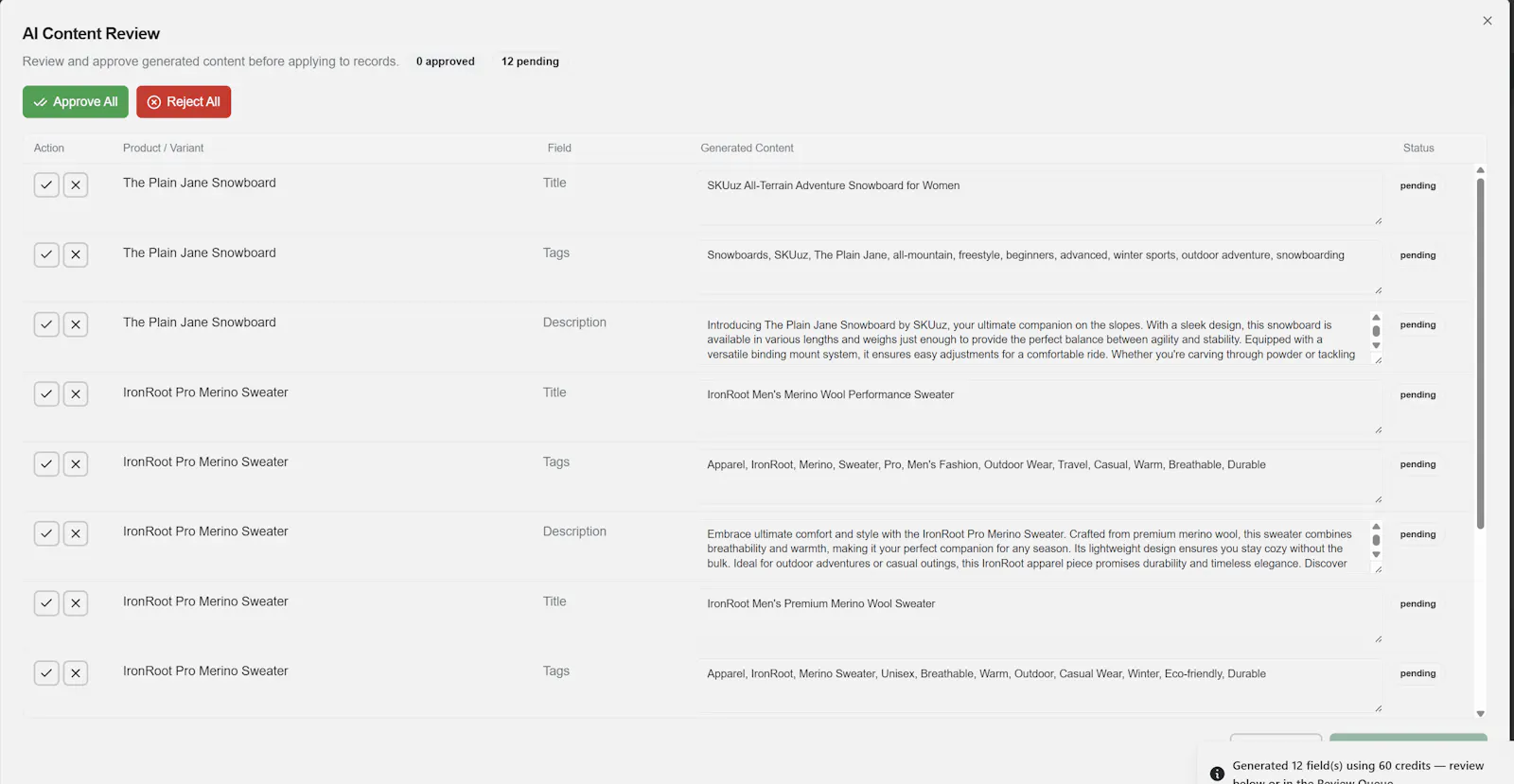 SKUuz Agentic Product Catalog Management screenshot 3