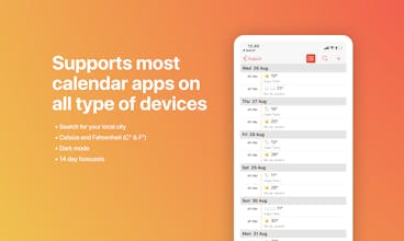 Weather in your Calendar gallery image