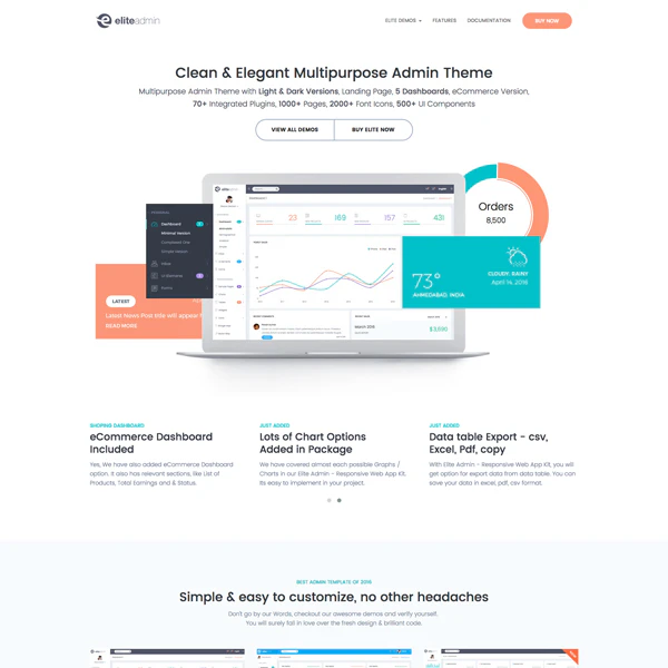 Elite Admin Template