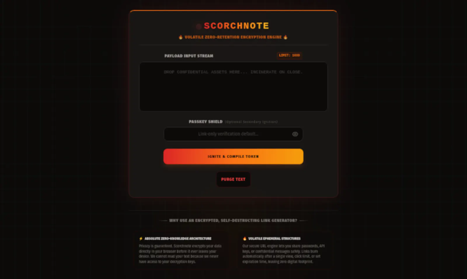 ScorchNote screenshot 1