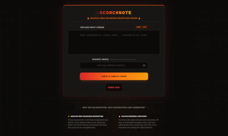 ScorchNote screenshot 1