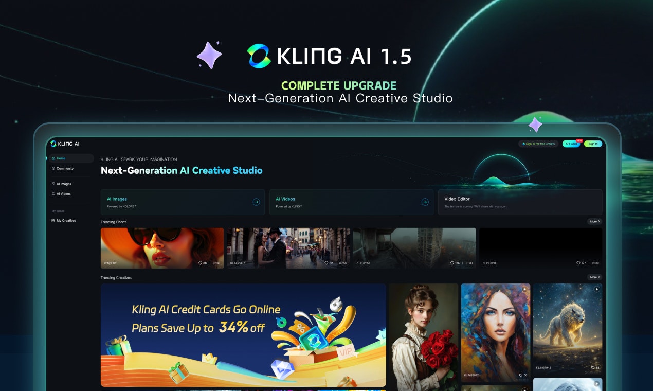 Kling AI 1.5 - 1080p HD videolar, yüksek kaliteli mod ve daha doğal hareket medya 2