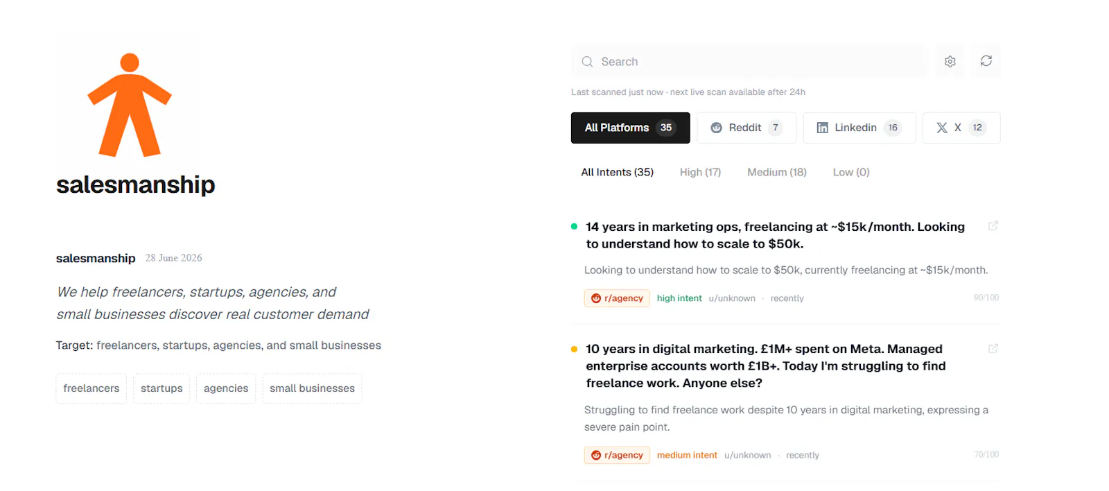Salesmanship.io screenshot 1