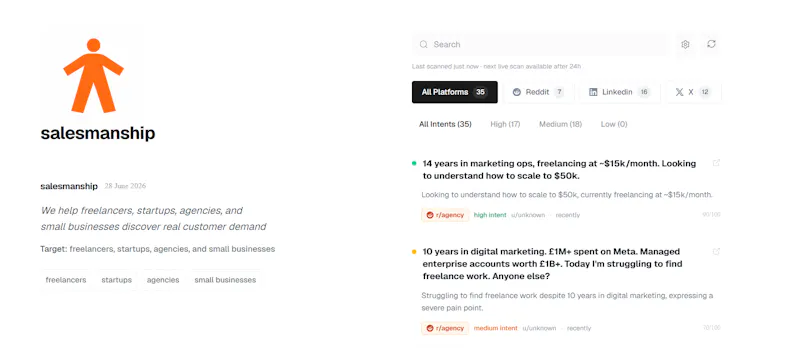 Salesmanship.io screenshot 1