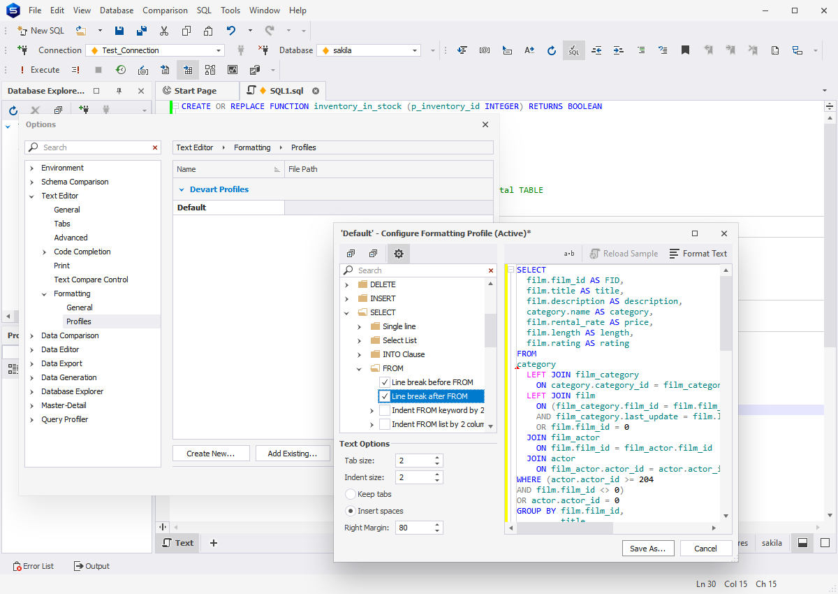 PostgreSQL için DBForge Studio medya 2