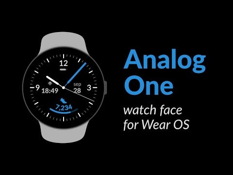 Analog One watch face for Wear OS gallery image