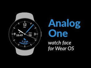 Analog One watch face for Wear OS gallery image