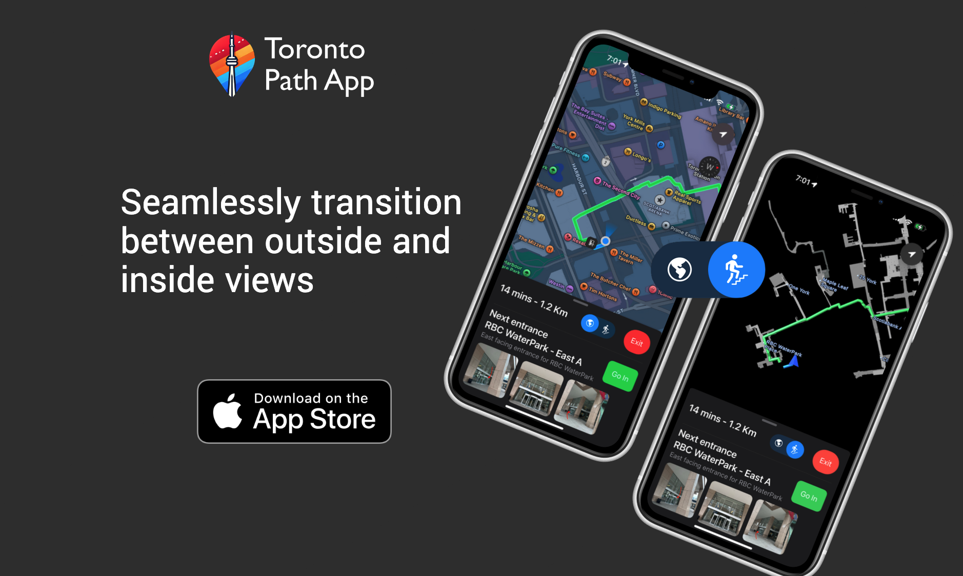 Приложение Toronto Path - Помогая вам найти внутренние маршруты в центре Торонто медиа 5