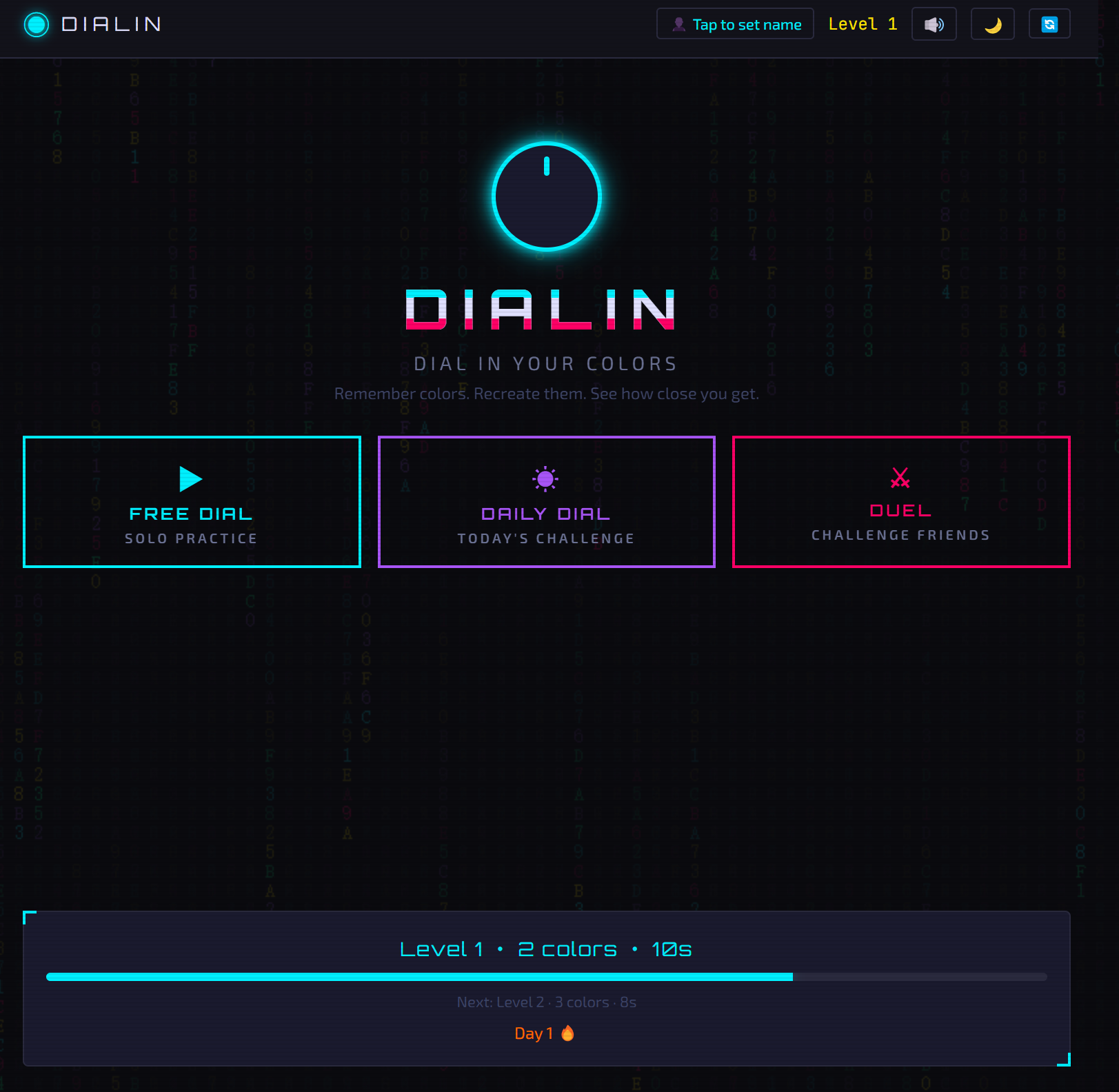 DialIn colors gallery image