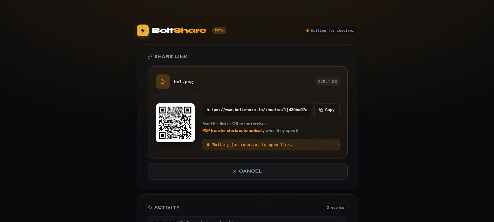 BoltShare screenshot 2