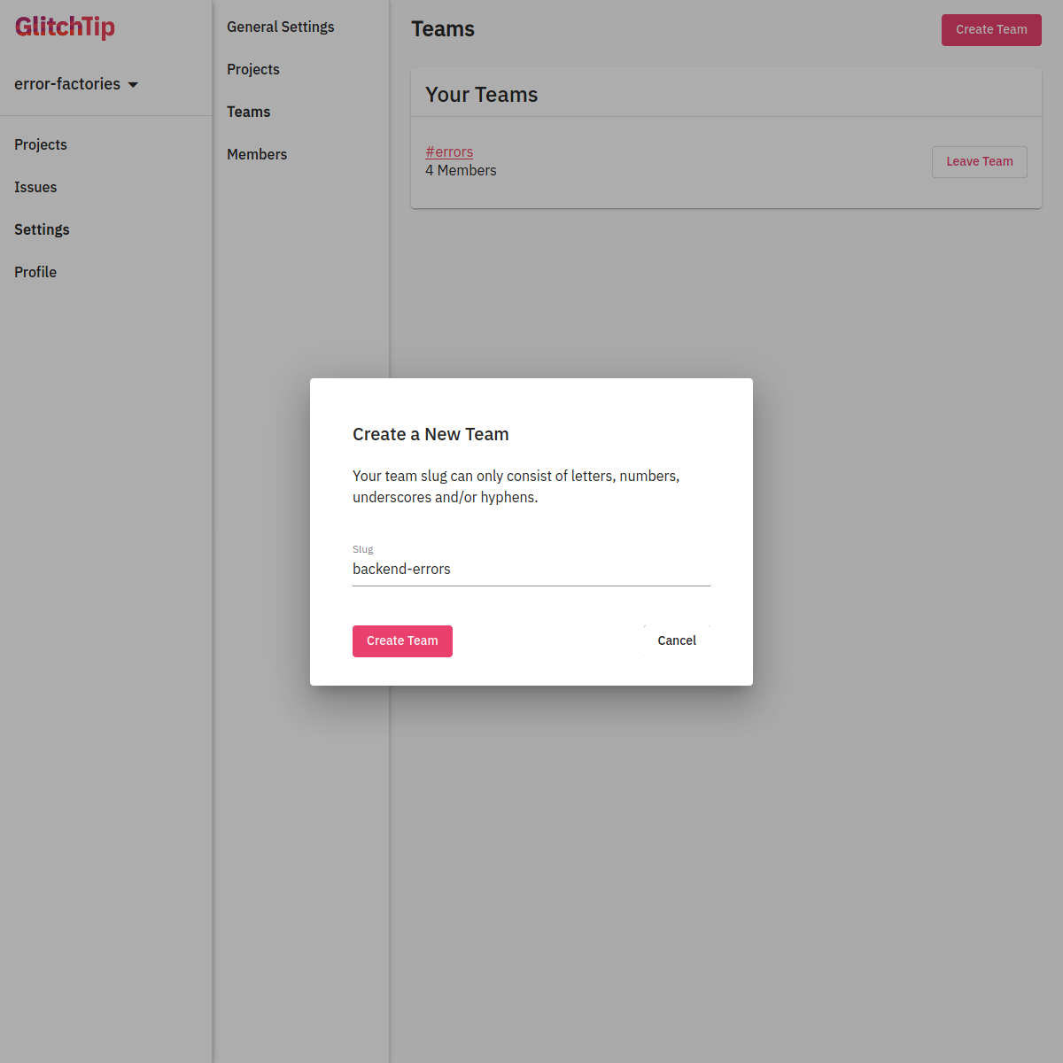 GlitchTip gallery image