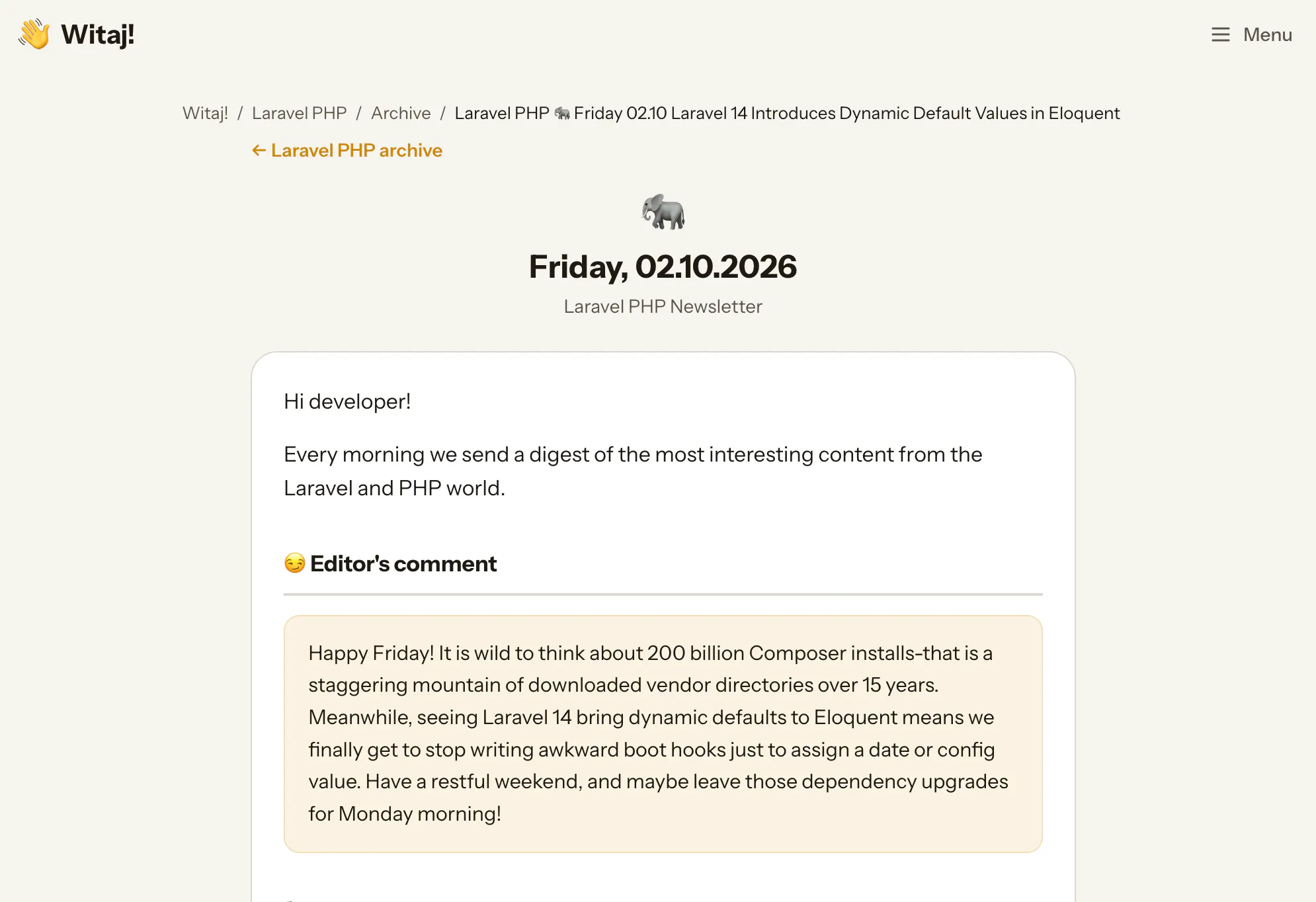 Witaj - Minimalist daily news gallery image