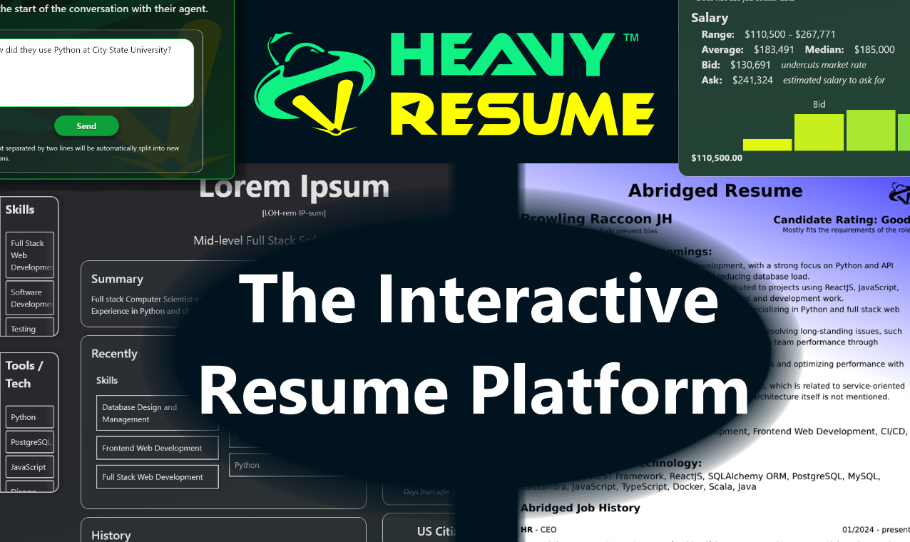 Heavy Resume™ - Interactive Resume and AI Agent Platform media 2
